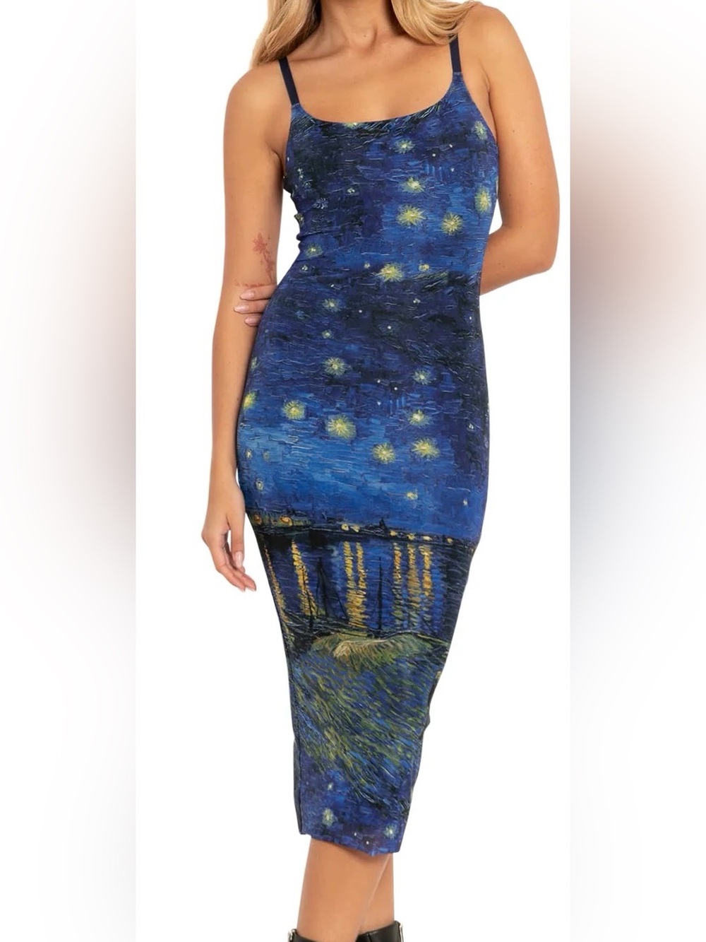 BlackMilk Starry Night Over The Rhône Sheer Bodycon Slip Dress Medium